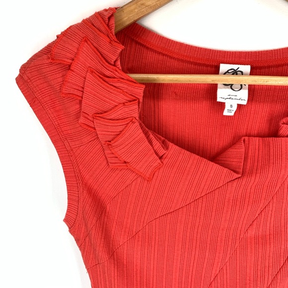 Anthropologie One September Ruffled Ribbed Tee - Picture 4 of 8